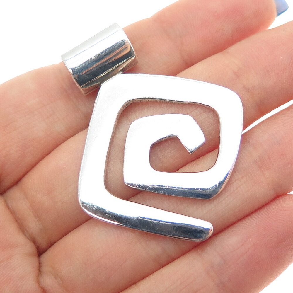 SILPADA 925 Sterling Silver Vintage Modernist Spiral Slide Pendant
